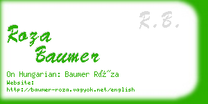 roza baumer business card